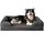 EHEYCIGA Orthopädisches Hundebett Grosse Hunde, 132x104cm, Memory Foam Hundekorb XXL, Waschbar Hundesofa Wasserdicht rutschfest, Hundecouch mit Hohem Rand, Dunkelgrau