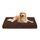 HMTOPE Orthopädisches Hundebett, 10cm Dicke Hundekissen für Mittelgroße Hunde, Grosse Hunde, Abnehmbar und Waschbar Hundematte, rutschfeste Unterseite, Wasserdichtes Innenfutter, 112 cm, Braun