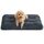 Feandrea Hundebett, Hundekissen, Flauschige Hundematte, Langer Plüsch, 80 x 50 cm, weiche Polsterung, maschinenwaschbar, multifunktional, dunkelgrau PGW201G02