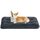 Feandrea Hundebett, Hundekissen, Flauschige Hundematte, Langer Plüsch, 95 x 60 cm, weiche Polsterung, maschinenwaschbar, multifunktional, dunkelgrau PGW202G02