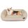 HMTOPE Hundebett, Hundesofa, Hundekissen, Hundekörbchen Abnehmbar und waschbar, Beige, 90 x 75 x 25 cm