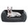 HMTOPE Hundebett, Hundesofa, Hundekissen, Hundekörbchen Abnehmbar und waschbar, Dunkelgrau, 70 x 55 x 21 cm