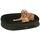 HMTOPE Orthopädisches Hundebett, Hundesofa, Vierseitiges Nackenrolle Kissen, rutschfeste Unterseite Hundekorb, Abnehmbar und Waschbar, Mittelgroße Hunde, Grosse Hunde, 106 x 79 x 17 cm, Olivgrün