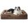BEDSURE orthopädisches Hundebett Ergonomisches Hundesofa - 106x80 cm Hundecouch mit eierförmiger Kistenschaum für große Hunde, waschbar rutschfest Hundebetten, braun