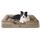 BEDSURE orthopädisches Hundebett Ergonomisches Hundesofa - 89x63 cm Hundecouch mit eierförmiger Kistenschaum für mittlere Hunde, waschbar rutschfest Hundebetten, haselnussbraun