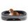 HMTOPE Orthopädisches Hundebett, Hundesofa, Vierseitiges Nackenrolle Kissen, rutschfeste Unterseite Hundekorb, Abnehmbar und Waschbar, Kleine Hunde, Mittelgroße Hunde, 90 x 71 x 15 cm, Dunkelgrau