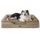 BEDSURE orthopädisches Hundebett Ergonomisches Hundesofa - 106x80 cm Hundecouch mit eierförmiger Kistenschaum für große Hunde, waschbar rutschfest Hundebetten, haselnussbraun