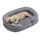 Feandrea Hundebett, Hundekissen, für mittelgroße Hunde, 76 x 51 x 18 cm, orthopädisch, wasserdichte Innenschicht, erhöhte Ränder, Abnehmbarer, waschbarer Bezug, rutschfest, hellgrau PGW281G01