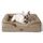BEDSURE orthopädisches Hundebett Ergonomisches Hundesofa - 71x58 cm Hundecouch mit eierförmiger Kistenschaum für kleine Hunde, waschbar rutschfest Hundebetten, haselnussbraun