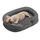 Feandrea Hundebett, Hundekissen, für mittelgroße Hunde, 76 x 51 x 18 cm, orthopädisch, wasserdichte Innenschicht, erhöhte Ränder, Abnehmbarer, waschbarer Bezug, rutschfest, schiefergrau PGW281GN01