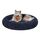 Feandrea Hundebett flauschig, Katzenbett, Donut Kissen, waschbar, Polsterung in der Mitte herausnehmbar, Langer Plüsch, 140 cm Durchmesser, dunkelgrau PGW044G02