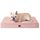 EHEYCIGA Orthopädisches Hundebett Kleine Hunde 76x51x9cm, Hundekissen Waschbar Flauschig, Hundematte Hundematratze für Kiste, Dunkelrosa