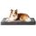 EHEYCIGA Orthopädisches Hundebett Grosse Hunde XL 104x68x9cm, Hundekissen Waschbar Flauschig, Hundematte Hundematratze für Kiste, Grau