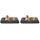BEDSURE Flauschiges Hundebett Grosse Hunde - 104x69x8 cm Hundebett waschbar für große Hunde, rutschfeste Unterseite, Dunkelgrau (Packung mit 2)