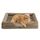 BEDSURE orthopädisches Hundebett Ergonomisches Hundesofa - 132x104 cm Hundecouch mit eierförmiger Kistenschaum für große Hunde, waschbar rutschfest Hundebetten, haselnussbraun