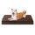 EHEYCIGA Orthopädisches Hundebett Mittelgroße Hunde 91x68x9cm, Hundekissen Waschbar Flauschig, Hundematte Hundematratze für Kiste, Braun
