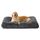 BEDSURE Flauschiges Hundebett Grosse Hunde - 89x58x8 cm Hundebett waschbar für große Hunde, rutschfeste Unterseite, plüsch Hundekissen, Dunkelgrau