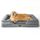 BEDSURE orthopädisches Hundebett Ergonomisches Hundesofa - 122x89 cm Hundecouch mit eierförmiger Kistenschaum für große Hunde, waschbar rutschfest Hundebetten, grau