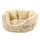 Dehner Lieblinge Hundebett und Katzenbett Sammy, oval, ca. 45 x 40 x 14 cm, Polyester, beige