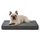 BEDSURE orthopädisches Hundekissen mittelgroße Hunde - 74x46x8cm waschbares Hundebett mit 2 in 1 Memoryschaum, kuscheliges Hundematte Hundematratze, dunkelgrau