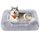 Feandrea Hundebett, extra großes Hundekissen, 120 x 85 x 23 cm, Hundekorb, weiche Polsterung, Hundesofa, erhöhte Ränder, Bezug abnehmbar und waschbar, rutschfest, Ombré-Grau PGW274GA01
