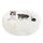 Hundebett Katzenbett Flauschig Rund aus Plüsch - Donut Kuscheliges Hundekissen Hundekorb Waschbar S/M/L/XL/XXL für Kleine, Mittelgroße und Große Hunde, Katzen und Andere Haustiere (M-50cm, Weiß)
