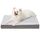 KSIIA Hundebett Orthopädisch Mittelgroße Hunde, Hundekissen Waschbar 75x47cm, Hundebetten mit Abnehmbarer Deckel, Hundematte Doppelseitig Wendbare, Grau