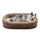 Pawk Orthopädisches Hundebett Mittelgroße Hunde, 89x63cm, Vierseitiges Nackenrolle Hundebett Orthopädisch, Memory Foam hundebetten Wasserdicht rutschfest, Hundecouch mit Hohem Rand Outdoor, Brun