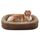 Pawk Orthopädisches Hundebett Grosse Hunde, 122x89cm, Vierseitiges Nackenrolle Hundebett Orthopädisch, Memory Foam hundebetten XXLWasserdicht rutschfest, Hundecouch mit Hohem Rand Outdoor, Brun