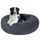Hundebett Katzenbett Flauschig Rund aus Plüsch - Donut Kuscheliges Hundekissen Hundekorb Waschbar S/M/L/XL/XXL für Kleine, Mittelgroße & Große Hunde, Katzen und Andere Haustiere (XL-70cm, Dunkelgrau)
