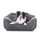 Hundebett Mittelgroße Hunde, Hundekorb mit Herausnehmbar Decke, Hundebetten Cord Flauschiges Waschbar, Rutschfest Hundekörbchen, Hundesofa mit Hohem Rand Passt bis zu 18kg Haustiere(76x61x23cm)