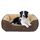 JOEJOY Hundebett Mittelgroße Hunde, Hundekorb Waschbar Flauschig, rutschfeste Plüsch Hundebetten, 76x61x23cm, Hundekörbchen für Mittelgroße und Große Katzen und Hunde