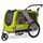 DOGGYHUT® Premium XL 2 in 1 Hundefahrradanhänger & Jogger 23-45 kg Fahrradanhänger für Hunde Hundeanhänger für Fahrrad Jogger 80106 (GRÜN Lemon)