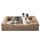 FURTIME Orthopädisches Hundebett Mittelgroße Hunde, Memory Foam Hundekorb Grosse Hunde, Abnehmbar und Waschbar, rutschfeste Hundekörbchen, Hohem Rand Hundesofa, Braun, 89 x 64 x 18cm