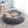 WESTERN HOME WH Beruhigendes Hunde- und Katzenbett, Anti-Angst, Donut-Kuschelbett, wärmend, gemütlich, weich, rund, flauschiges Kunstfell-Plüschkissen für kleine, mittelgroße Hunde und Katzen (50,8