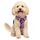 Funfox Hundegeschirr Kleine Hunde [S] - Anti Zug Welpengeschirr mit Griff & Ringreflektoren, Atmungsaktives Verstellbares No Pull Brustgeschirr für Kleine/Mittelgroße Hunde Outdoor Mosaik Rosa