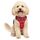 Funfox Hundegeschirr Kleine Hunde [S] - Anti Zug Welpengeschirr mit Griff & Ringreflektoren, Atmungsaktives Verstellbares No Pull Brustgeschirr für Kleine/Mittelgroße Hunde Outdoor Rot