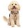 Funfox Hundegeschirr Kleine Hunde - Anti Zug Welpengeschirr mit Griff & Ringreflektoren, Atmungsaktives Verstellbares No Pull Brustgeschirr für Kleine Mittelgroße Hunde Outdoor Braun S