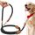 PETCOOZ Hundeleine 3M Verstellbare Schleppleine für Mittel- & Großhunde (20-60kg), Weicher Griff, 2 Karabiner & Sicherheitsringe, Vielseitige Doppelleine aus stabilem Nylon, Schwarz