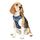 Funfox Hundegeschirr Mittelgroße Hunde [M] - Verstellbares Anti-Zug Brustgeschirr mit Griff & Reflektorstreifen, Atmungsaktives No Pull Hundegeschirr für Grosse/Kleine Hunde Outdoor Mosaik Blau