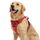 Funfox Hundegeschirr Mittelgroße Hunde [L] - Verstellbares Anti-Zug Brustgeschirr mit Griff & Reflektorstreifen, Atmungsaktives No Pull Hundegeschirr für Grosse/Kleine Hunde Outdoor Rot
