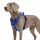 Funfox Hundegeschirr Grosse Hunde [XL] - Verstellbares Anti-Zug Brustgeschirr mit Griff & Reflektorstreifen, Atmungsaktives No Pull Hundegeschirr für Grosse/Mittelgroße Hunde Outdoor Blau