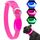 KOSKILL Leuchthalsband Hund Wiederaufladbare USB LED Hundehalsband Wasserdichtes Leuchtendes Hunde Halsband Einstellbare Super Helle für Kleine Mittlere Große Hunde (Rosa, S)