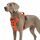 Funfox Hundegeschirr Grosse Hunde [XL] - Verstellbares Anti-Zug Brustgeschirr mit Griff & Reflektorstreifen, Atmungsaktives No Pull Hundegeschirr für Grosse/Mittelgroße Hunde Outdoor Orange
