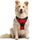rabbitgoo Hundegeschirr Mittelgroße Hunde, Anti Zug Geschirr mit Kontrolle, No Pull Verstellbar Hundegeschirr Grosse Hunde, Atmungsaktiv Reflexstreifen Brustgeschirr Sichere Führung Rot M