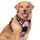 rabbitgoo Hundegeschirr Grosse Hunde, Anti Zug Geschirr mit Kontrolle, No Pull Verstellbar Hundegeschirr Mittelgroße Hunde, Atmungsaktiv Reflexstreifen Brustgeschirr Sichere Führung, Rosa, XL