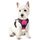 rabbitgoo Hundegeschirr Kleine Hunde, Anti Zug Geschirr mit Kontrolle, No Pull Verstellbar Hundegeschirr Grosse Hunde, Atmungsaktiv Reflexstreifen Brustgeschirr Sichere Führung Rosarot XS