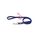 IDC Color & Gray gumierte Leine, 20 mm x 1,8 m mit Schlaufe und D-Ring, Blau-Grau