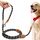 PETCOOZ Hundeleine 3M Verstellbare Schleppleine für Mittel- & Großhunde (20-60kg), Weicher Griff, 2 Karabiner & Sicherheitsringe, Vielseitige Doppelleine aus stabilem Nylon, Schwarz und Weiß
