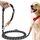 PETCOOZ Hundeleine 3M Verstellbare Schleppleine für Mittel- & Großhunde (20-60kg), Weicher Griff, 2 Karabiner & Sicherheitsringe, Vielseitige Doppelleine aus stabilem Nylon, Weiß und Schwarz